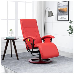 Poltrona Massaggiante Rossa In Similpelle en oferta