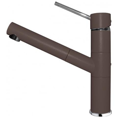Miscelatore Monocomando con canna girevole e doccetta estraibile Reno 18x15 cm Metaltek Espresso 78