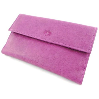 portafogli portassegni cuoio '' viola nubuck - [ h7711]