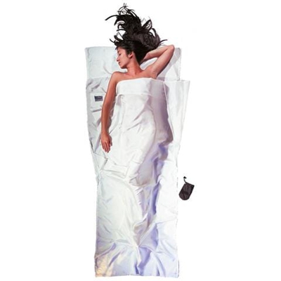 TravelSheet Silk Adulto Rectangular sleeping bag Seta Bianco