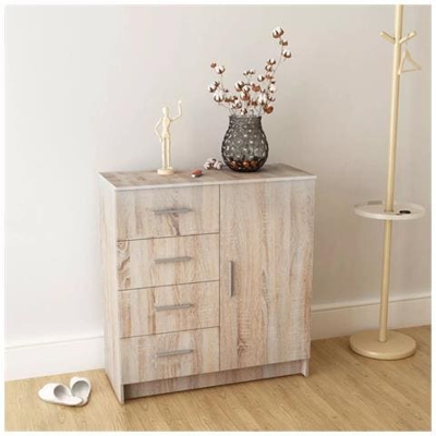 Credenza In Truciolato 79x35x88 Cm Rovere