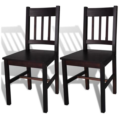 Sedia Da Tavola Legno Marrone 2 Pz