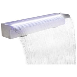 Cascata Per Laghetto Rettangolare In Acciaio Inossidabile 60 Cm E Led precio