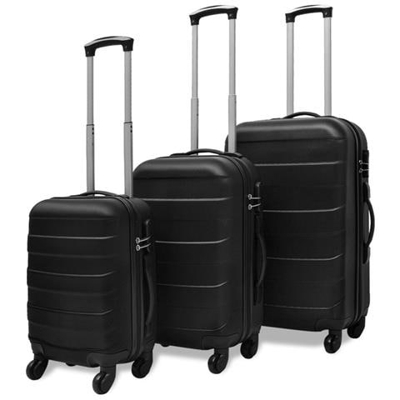 Set Trolley Tre Pezzi Nero