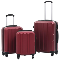 Set Trolley A Custodia Rigida 3 Pz Rosso Vino In Abs precio