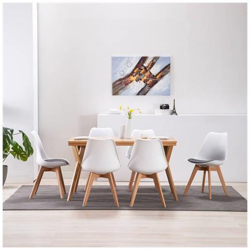 Sedie Per Sala Da Pranzo 6 Pz Bianche E Nere precio