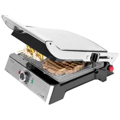 Piastra con Grill Potenza 2000 Watt Colore Nero / Inox