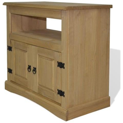 Mobile Porta Tv Legno Pino Messicano Corona Range 80x43x78 Cm