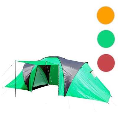 Tenda Da Campeggio Igloo A Cupola Per 6 Persone Loksa 210x570x185cm Verde