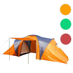 Tenda Da Campeggio Igloo A Cupola Per 6 Persone Loksa 210x570x185cm Arancio precio