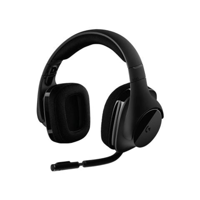 G533 Cuffie Gaming Wireless con Microfono, DTS Headphone: X per audio Surround 7.1, Driver Pro-G 40 mm, Microfono Cancellazione Rumore, 2.4 GHz, Porta USB, Leggere, Durata Batteria 15h, PC / Mac