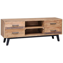 Mobile Porta Tv 120x30x45 Cm In Legno Massello Di Teak características