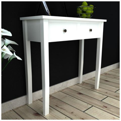 Tavolo Consolle Con 2 Cassetti Bianco en oferta