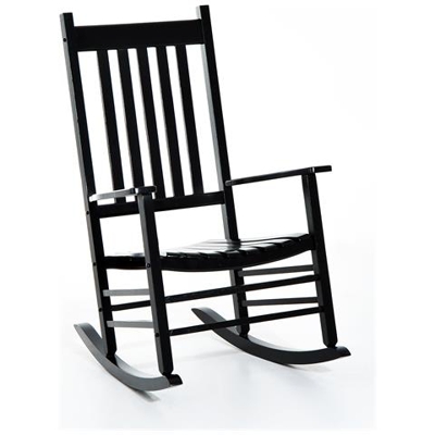 Sedia A Dondolo Stile Classico In Legno Impermeabile Nero