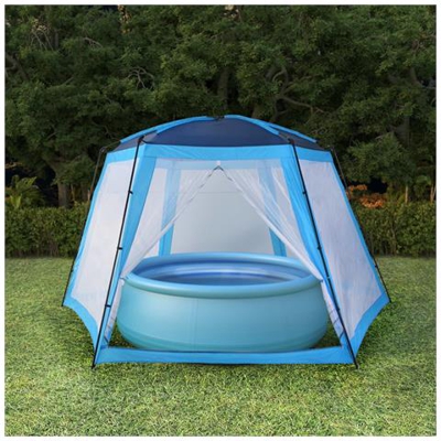 Tenda Per Piscina In Tessuto 590x520x250 Cm Blu