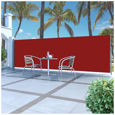 Tenda Da Sole Laterale Retrattile 160 X 500 Cm Rossa
