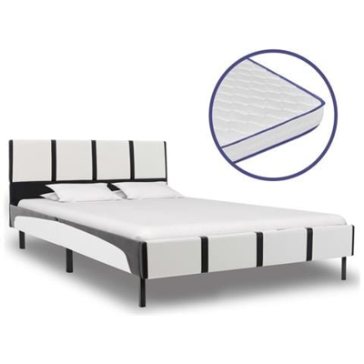 Letto Con Materasso Memory Foam In Similpelle 120x200cm