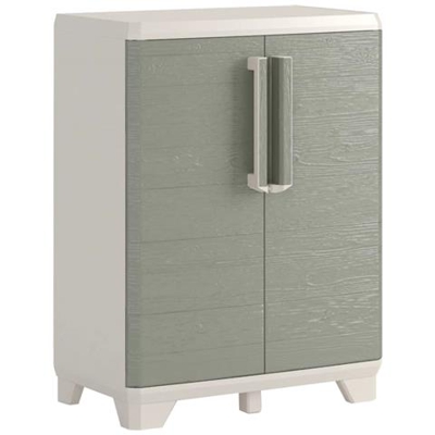 Armadietto Wood Grain Crema E Grigio Talpa 68x39x97cm