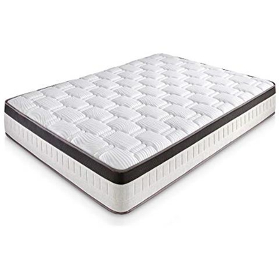 Materasso In Memory Foam Supreme 135x190, Altezza 28 Cm, 4 Cm Memory Foam, Foam Airsistem, Trattamento Antiacaro E Antibatterico, Tessuto Confezionato Con Filo Di Lurex
