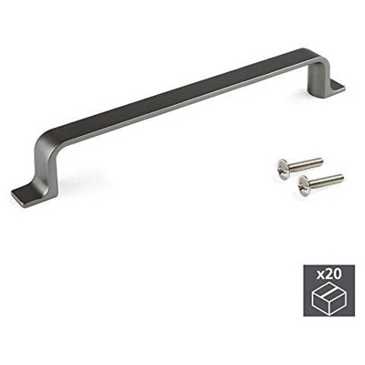 Maniglia Per Mobile, Cc 160mm, Zama, Titanio, Set Di 20