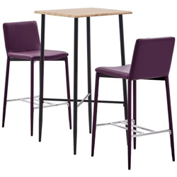 Set Da Bar 3 Pz In Similpelle Viola precio