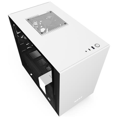 Case H210 Mini Tower Mini-ITX 1 Porte USB 3.0 1 Porte USB 3.1 Colore Nero e Bianco (Finestrato)