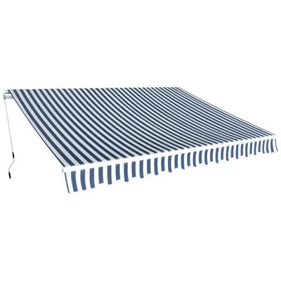 Tenda Da Sole Pieghevole Manualmente 3,5x2,5 M Blu E Bianca