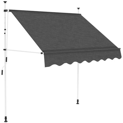 Tenda Da Sole Retrattile Manuale 200 Cm Antracite