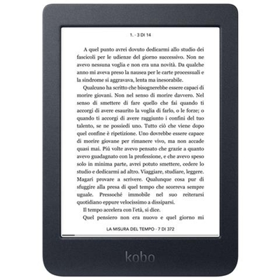 Lettore E-Book 6'' Nia Touchscreen 8GB Wi-Fi Colore Nero