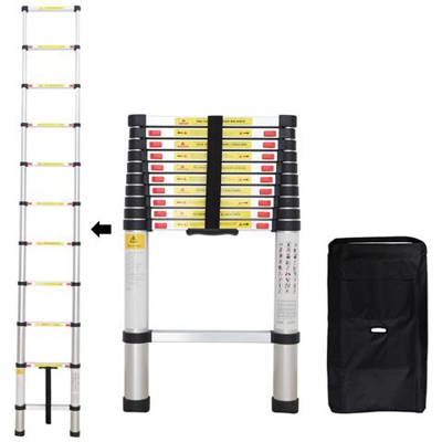Scala Pieghevole, Scala Telescopica, 3,2 Metri, Borsa Per Trasporto Gratis, En 131, Carico Massimo: 150 Kg