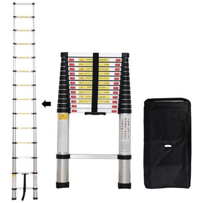 Scala Pieghevole, Scala Telescopica, 4,1 Metri, Borsa Per Trasporto Gratis, En 131, Carico Massimo: 150 Kg