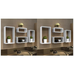Mensole A Cubo Da Parete 8 Pz Bianco en oferta