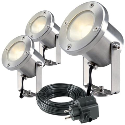 Faretti A Led 3 Pz. Catalpa Acciaio Inox