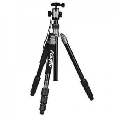 Treppiede con Testa a Sfera Altezza Max 156 cm Nero RL20828