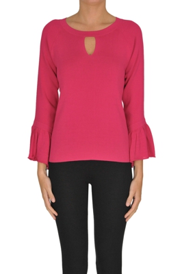 Viscose-blend knit pullover