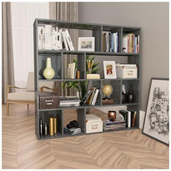 Libreria / divisorio Grigio Lucido 110x24x110 Cm In Truciolato en oferta