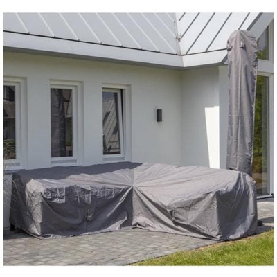 Copertura Set Divani da Esterno 270x210x90cm Destro Grigio