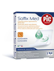 CEROTTO PIC SOFFIX MED IN TNT CON TAMPONE CENTRALE ASSORBENTE STERILE MONOUSO 10X8 CM ANTIBATTERICO 5 PEZZI precio