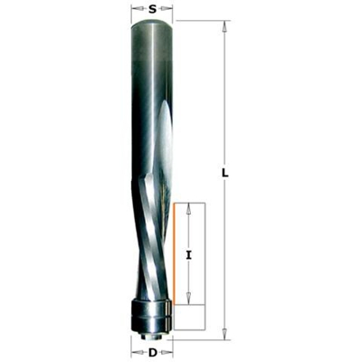 Fresa Elicoidale Z2 Neg. C/cusc. Hwm S=12 D12.7x50 Dx 192.127.11b