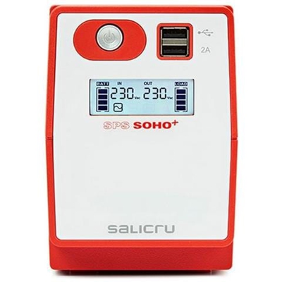 SPS 650 SOHO+ A linea interattiva 650VA 2presa (e) AC Torre Rosso, Bianco gruppo di continuità (UPS)