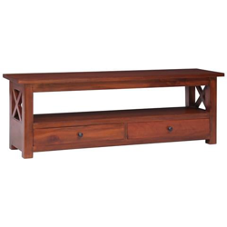 Mobile Porta Tv Marrone 120x30x40cm In Legno Massello Di Mogano en oferta