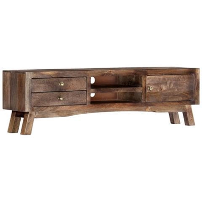 Mobile Porta Tv 140x30x40 Cm In Legno Massello Di Mango