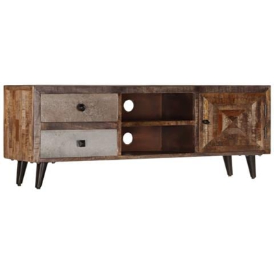 Mobile Porta Tv 118x30x40 Cm In Legno Massello Di Mango