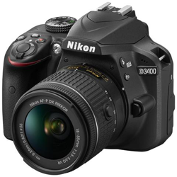 D3400 Nero Kit AF-P DX 18-55 mm VR Sensore CMOS DX 24.2 Mpx Display 3'' Filmati Full HD Bluetooth + Scheda SD 8GB características