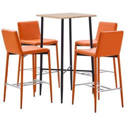 Set Da Bar 5 Pz In Similpelle Arancione características