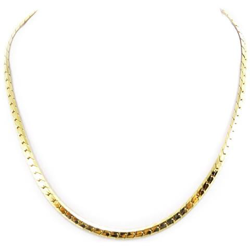 oro placcato collana a catena 'maille anglaise fantaisie' 42 centimetri 5 mm - [ l2996] en oferta
