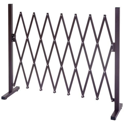 Recinto Traliccio A Fisarmonica Estensibile Hwc-b34 Alluminio Marrone ~ Altezza 103cm, Larghezza 35-300cm