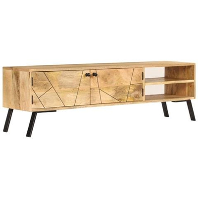 Mobile Porta Tv In Legno Massello Di Mango 140x30x40 Cm
