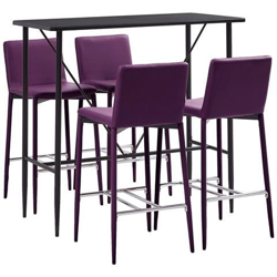 Set Da Bar 5 Pz In Similpelle Viola características