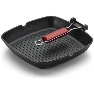 48930128 Bistecchiera Cm 28x28 Linea Rossa